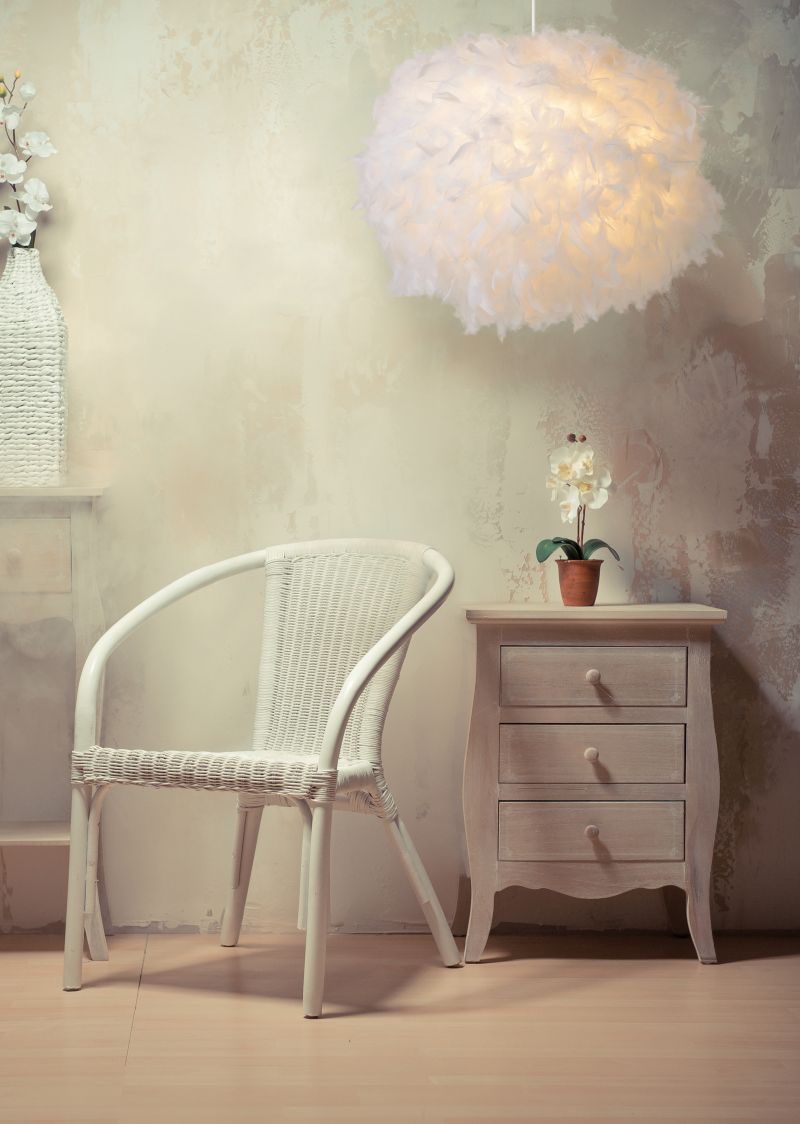 Lucide GOOSY SOFT - Závesné svietidlo - Ø 50 cm - 1xE27 - biele